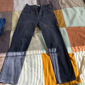 Madewell Perfect Vintage Crop jeans-grey black color